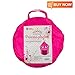 Kids Play Tent for Girls Princess Castle Playhouse with glow in the dark stars and Carry Case - Tents & Playhouses for Baby Toddler House Pink Foldable Premium Quality | Indoor and Outdoor use