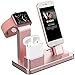 OLEBR Apple Watch Stand Aluminum Apple Watch Charging Stand AirPods Stand Charging Docks Holder for Apple Watch Series 3/2/1/ AirPods/ iPhone X/8/8Plus/7/7 Plus /6S /6S Plus/ iPad -Rose Gold