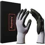 Gardening Gloves for Women and Men. Acevery Work Gloves with Special Protective Coating Against Cuts for Gardening, Farm, Construction, Motorcycle, Restoration Work. (1 Pair- L)