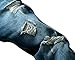 NITAGUT Men's Ripped Slim Fit Tapered Leg Jeans Blue-US 34
