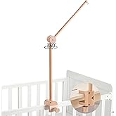 HI BABY MONMENT Crib Mobile Arm - Rotating Baby Mobile Hanger, Natural Beech Wood, Mobile Stand for Crib Nursery Decor, Perfect for Baby Girl or Boys