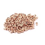 uxcell 200 Pcs 1/8" x 1/4" Copper Round Head Solid