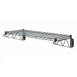 HUBERT Wall Shelf Grey Steel Wire - 48"L x 14"W