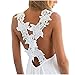 Voinnia Women Sexy Backless Lace Crochet Chiffon Summer Beach Mini Dress