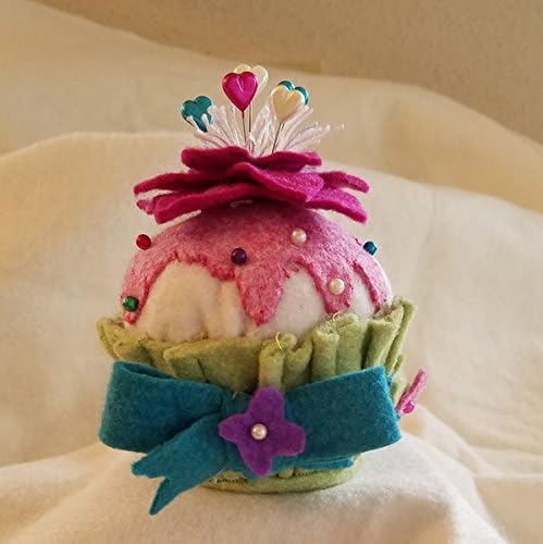 Crawford Designs pattern #236 Rose Petals cupcake pincushion pattern