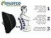 Trusted XL Back Lumbar Support Pillow - Won't Flatten 100% Pure Memory Foam - Posture Cushion Pain Relief for Office, Car, Home, Travel - Removable Attach Anywhere Extendable Straps (Black)