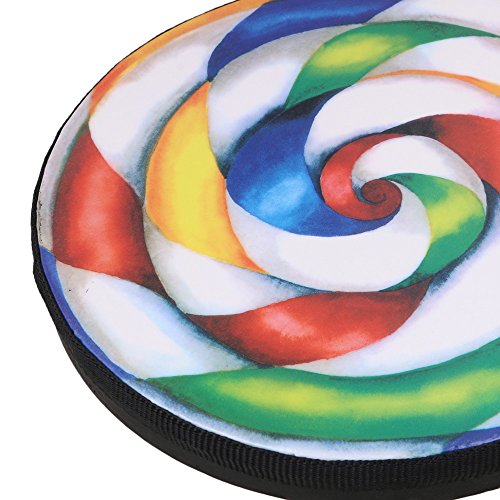 BQLZR 7.9" Lollipop Shape Hand Drum Percussion Musical Instruments Education Toys for Kid and Baby with Candy Drumstick