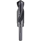 HARFINGTON 1-1/32" Drill Bit 1/2" Reduced Shank 3-Flat 4241 HSS 118&deg; | High Speed Steel Nitriding Black 118&deg; Standard Point for Plastic Wood Copper Aluminum Iron Medium Soft Metal