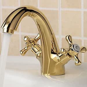 Senlesen moderno lavabo grifo manijas duales grifo de baño acabado