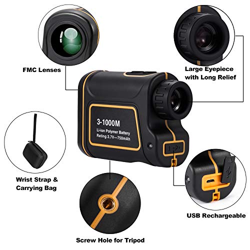 1 Deeteck+Rangefinder+Rechargeable+Accurate+Distance
