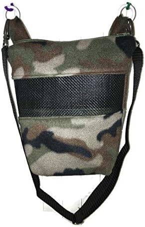 Bonding and Carrying Bag for Sugar Gliders or Other Small Pets - in Camouflage Fleece