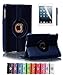 ShopNY Case - Apple iPad Mini Case - 360 Degree Rotating Stand Case Cover with Auto Sleep / Wake Feature for iPad mini (10 Colors) (Dark Blue)