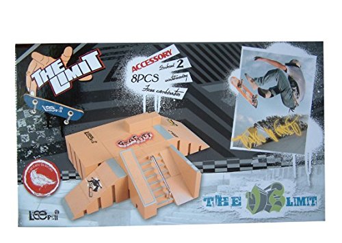 Yeahii 8pcs Professional Skate Park Kit Ramp Parts for Tech Deck Fingerboard Mini Finger Skateboard (01)