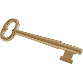 KY-30 Skeleton Key with Double Notched Bit for House Doors with Mortise Locks (Solid Brass)