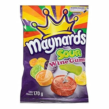 Maynards Sour Wine Gums Single Bag 170 Gram 6 Ounces