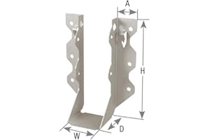 Mitek USP Structural-Connectors JL26 Face Mount Joist Hanger, Light-Capacity 20 Gauge, G90 Galvanizing Finish Steel, 2 x 6 Joist Dimensional Hangers, 50 Count