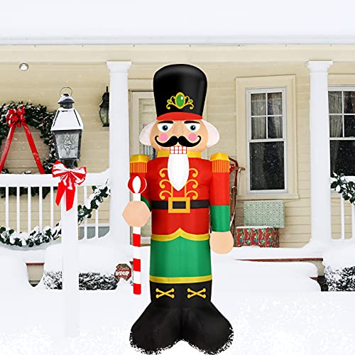 FARONZE Christmas Inflatable Nutcracker Giant Lighted Interior Inflatable Christmas Decoration