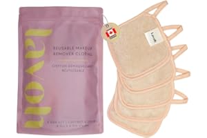 LAVOH Minis Facecloth Set (5-Pack) | Reusable Makeup Remover Cloth | Microfiber Face Cloth | Gentle on All Skin Types | Add W