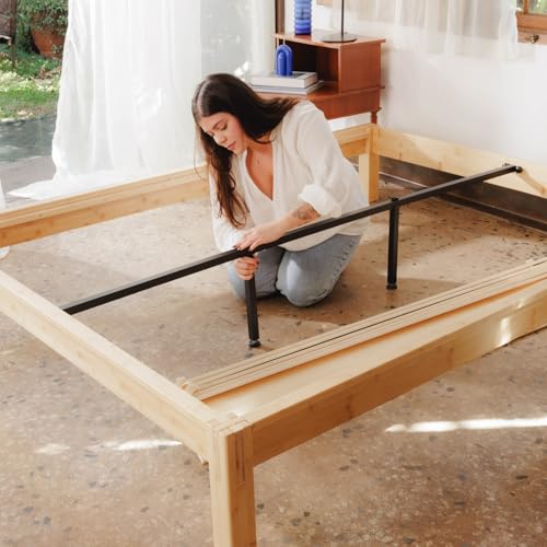 Cama Casal Luuna Bambu Natural, Design Sustentável boho, Fácil Montagem, 10 Anos Gar.