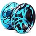 Sidekick Yoyo Pro Light Blue & Black Reverse Splashes Responsive Professional Yo-Yo
