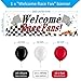 40 Pieces Race Car Party Decoration Set Welcome Race Fans Banner and Racing Cutouts and Racing Themed Balloons Race Car Party Suppliers and Favors