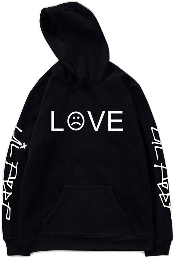 jackyee Lil Peep Street Hooded Round Neck Sweater With Hood Winter Men And Women - Black - M Unisex Men Women Pullover Hoodies Sweatshirts Rapper Letters Tops Jacket