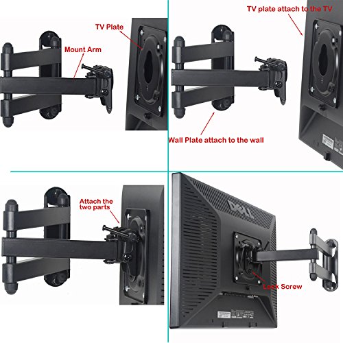 VideoSecu Articulating Swing Tilt Arm TV Wall Mount for Most Vizio 24