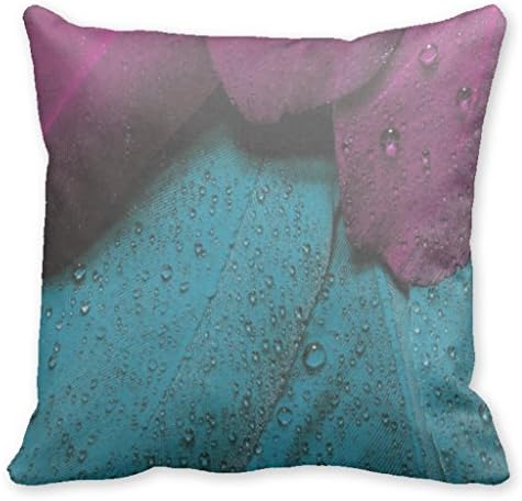 SweetyBox Throw Pillow Cases Turquise Turquoise Violet Feather