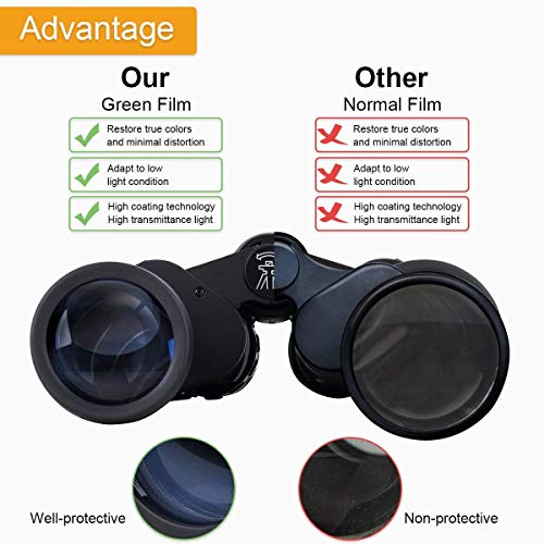 Pansonite 20x50 Powerful High Definition Binoculars with Durable Portable and Fully Coated Lens for Birding Watching, Camping, Hunting, Concert, Sports, Sightseeing and More - Thumbnail 2