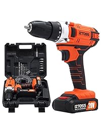 IZTOSS - Juego de brocas inalámbricas (20 V, litio máximo, 2 pilas)