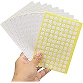 10 Sheets 960PCS Labels Blank White Small Round Circle Essential Oil Bottle Cap Top Labels Stickers Perfect for Roller Bottles Sample Vials (White)