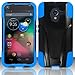 MOTOROLA MOTO X BLACK ARMOR BLUE SKIN HYBRID WITH KICKSTAND from [TRIPLE8ACCESSORIES] (Black-blue)