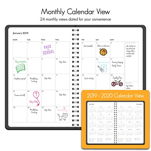 STYLIO Apex Planner 2019-2020. Undated Weekly, Monthly Calendar Personal Agenda Organizer for Business/Academic/School Life. Daily Goals Productivity Journal Notebook for Teachers & College Students