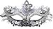 Masquerade Mask Shiny Metal Rhinestone Venetian Pretty Party Evening Prom Mask Silver Black