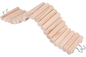 Hohopeti 1pc Hamster Ladder Toy Climbing Toys Turtle Toys Bendable Toys Rat Exercise Toy Animal Bridge Toy Chinchilla Toy Ladder Bird Toy Suspension Bridge Cage Habitat Toy Wooden Lizard