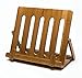 Premium Bamboo Cookbook Holder For Recipe Books&Tablets–Stylish, Safe&Convenient iPad Kitchen Stand For Easy Cooking-Premium Bamboo Wood-Watch Your Favorite Videos Read Recipes While Cooking