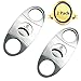 Cigar Cutter 2 Pack - Premium Stainless Steel - Guillotine Double Blade