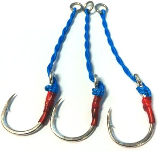 New Fishing Assist Single Jig Hook Jigging Hooks Decoy Cultiva Shout Combination 250lb #5/0