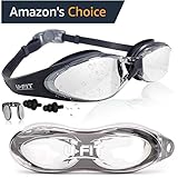 U-FIT Performance Swimming Goggles - For Men, Women, Youth - Clear Vision, UV Protection, Anti Fog, Scratch Resistant Lenses, Comfort Fit, Quick Release Strap, Non Leaking - Swim Goggle Case Included