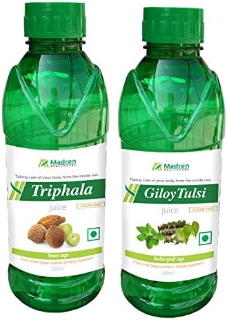 Madren Healthcare Triphala & Giloy Tulsi Juice 500 ml. (Combo Pack)
