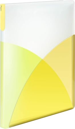 Amazon プラス クリアファイル 縦 40ポケット Pasty 98 416 レモンイエロー クリアホルダー 文房具 オフィス用品