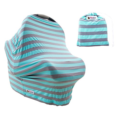 Carseat Canopy Cover | Stretch Jersey Fabric Doubles as a Convenient Breastfeeding or Shopping Cart Cover | Car Seat Canopy for Baby Girls and Boys!