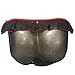 FEESHOW Men's Lace Trim Soft Mesh Sissy Pouch Crossdress Underwear Black + Red