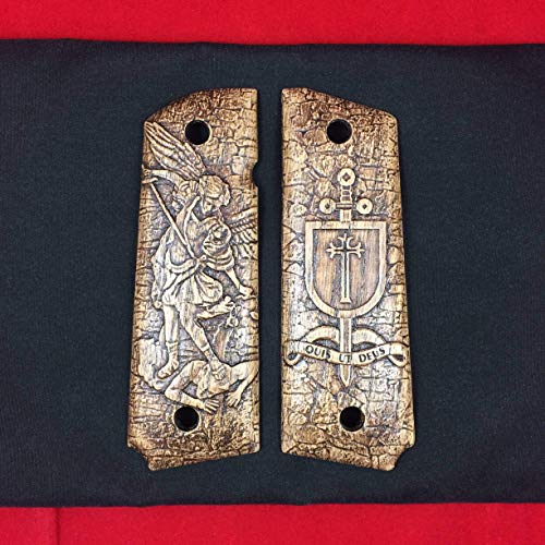 1911 Grips Full Size Government - Quis Ut Deus, design and personal wood grips by Gun Grips Customs