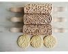 OwnMy Ton-Nudelholz Set – 16 Stück Modelliermusterrollen Aus Holz, Je 5x2 Cm, Für Töpfer & Basteln