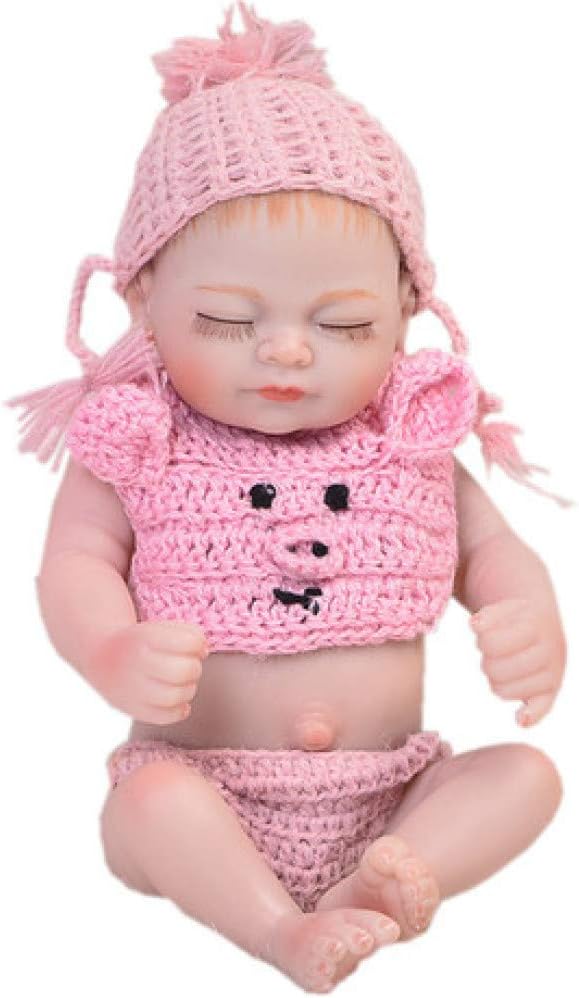 luckcsww Dolls Doll Closed Eye Doll Mini Full Plastic Simulation Baby Girl Child Puzzle Doll