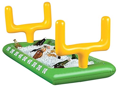 Mantello Portable Inflatable Buffet Serving Bar Football Field for Food Drinks w/ Drain Plug (Set of 2)