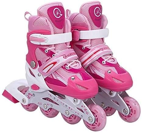 Tante Tina Children's inline skates with luminous wheels, adjustable in 4 sizes, 3 colours to choose from.