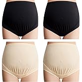 Mama Cotton Women's Over The Bump Maternity Panties High Waist Full Coverage Pregnancy Underwear Multi-Pack (S-4XL)
