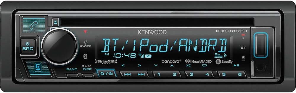 Kenwood KDC-BT375U Single DIN In-Dash FM/AM/CD Multimedia Bluetooth Car Receiver (Renewed)